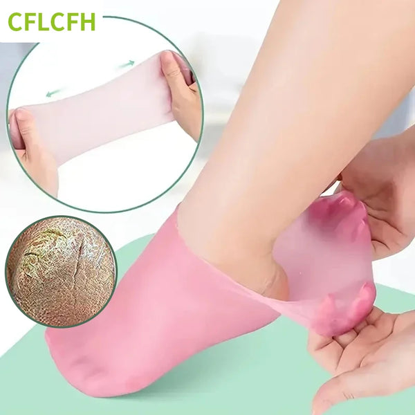 "Transform Your Feet: Silicone Foot Mask"