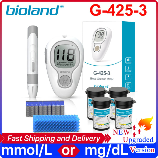 "Bioland G-425-3 Glucometer Kit – Complete Blood Sugar Testing"