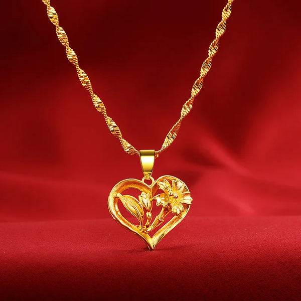 Boutique AU999 24K Pure Gold Necklace"