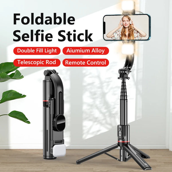 "Selfie Stick with Bluetooth Tripod"