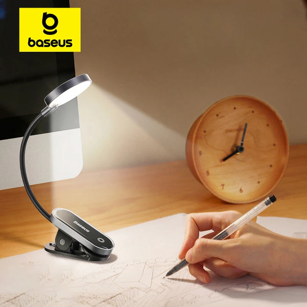 Baseus Clip LED Desk Lamp: Flexible, Stylish & Rechargeable 💡📚