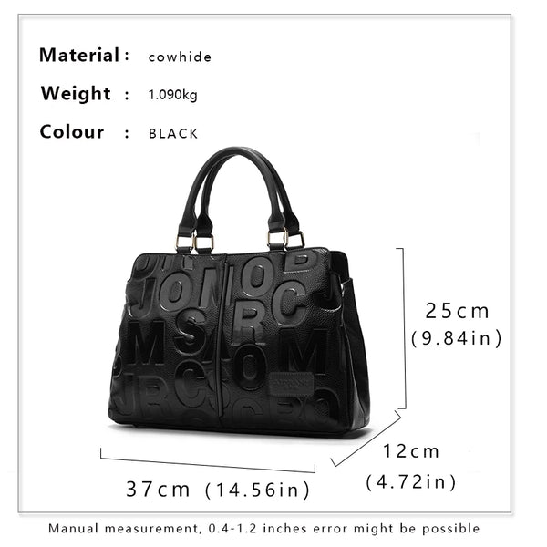 "Large Capacity Genuine Leather Handbag"