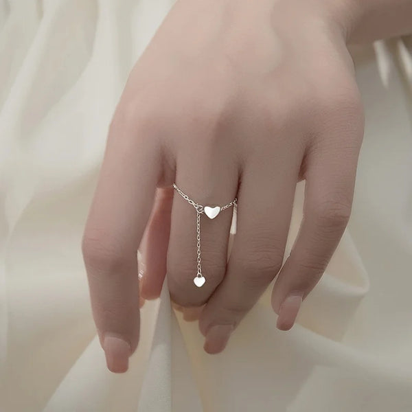 "Shine Bright: 925 Silver Tassel Ring"