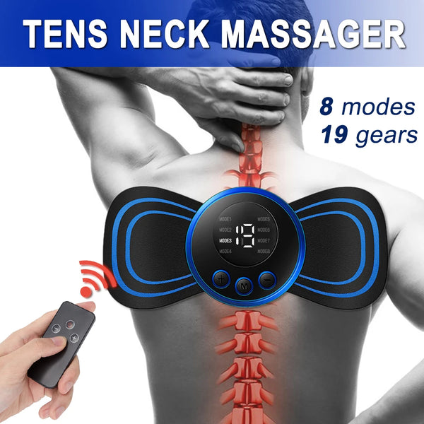 "Say Goodbye to Neck Pain: TENS Neck Massager!"