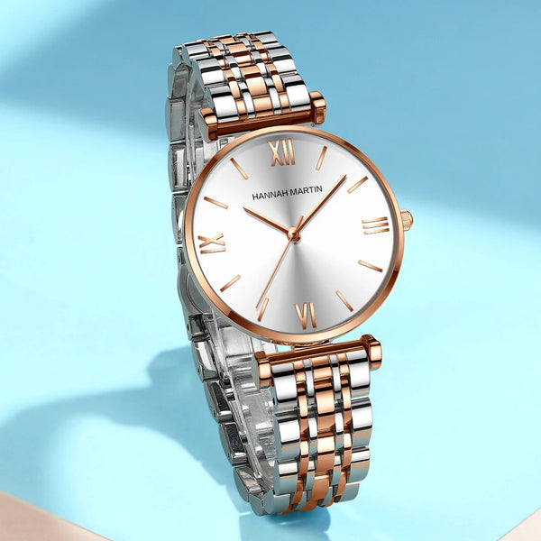 "Embrace Elegance: Rose Gold Waterproof Watch"